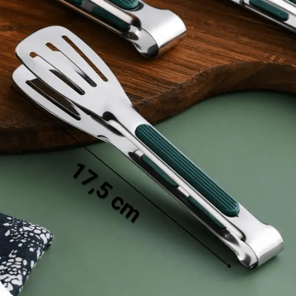 Pince de Cuisine inox avec poignée en silicone - cuisine inspirante