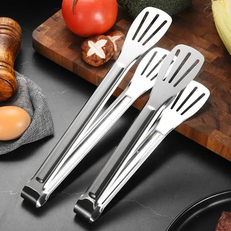 Pinces De Cuisine En Inox – Lot De 2 (20cm Et 30cm) – Rainures Antidérapantes – Pour BBQ Et Cuisine
