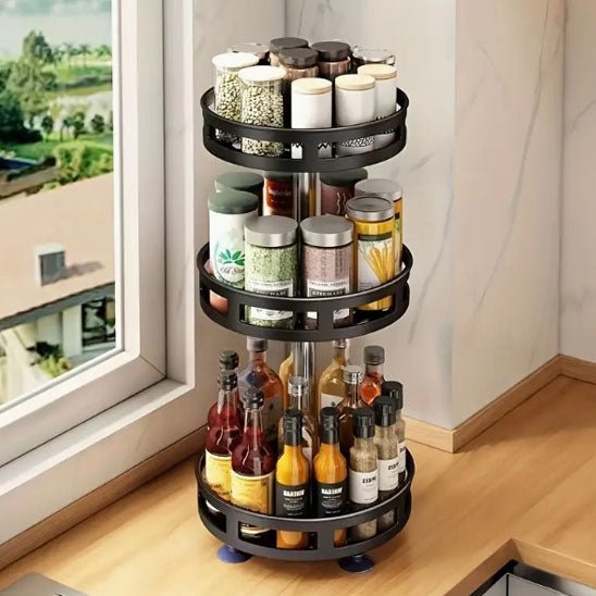 Rangement à épices rotatif - cuisine inspirante