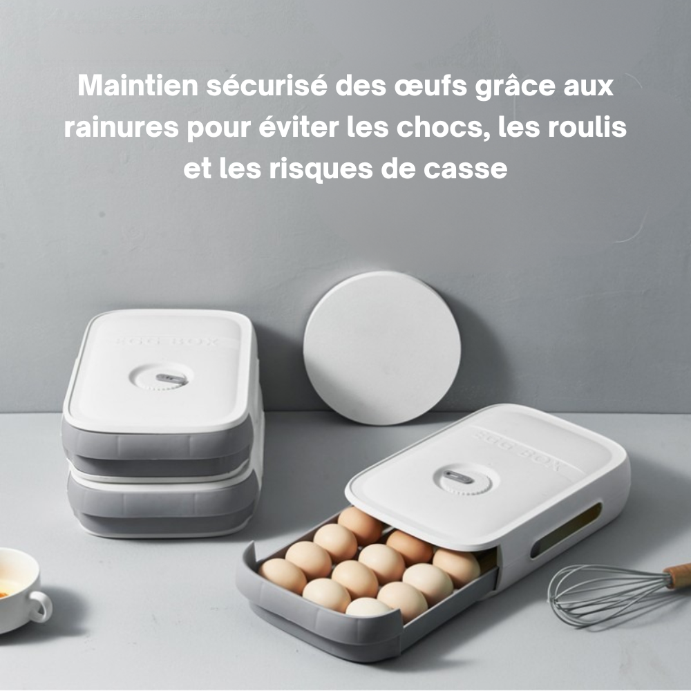 Boîte à oeufs tiroir empilable