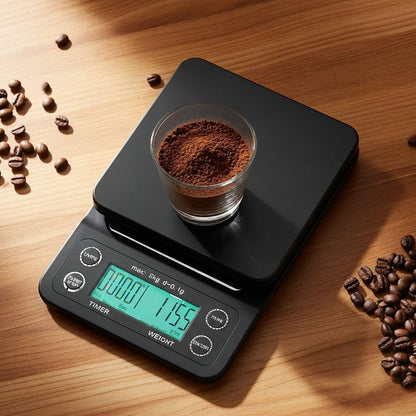Kit Pour-Over : balance de précision 0,1 g pour doser le café