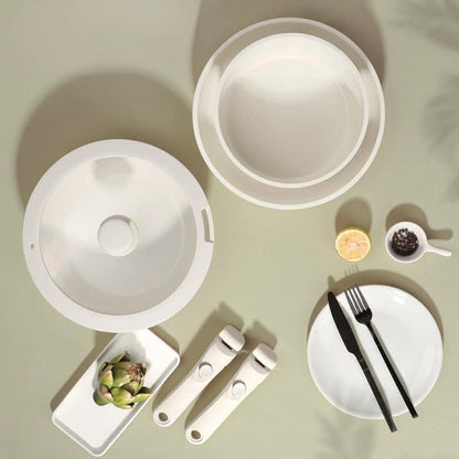 Batterie de cuisine en céramique 11 pièces avec poignées amovibles - cuisine inspirante