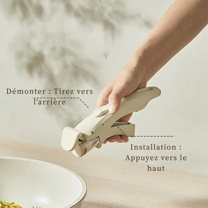 Batterie de cuisine en céramique 11 pièces avec poignées amovibles - cuisine inspirante