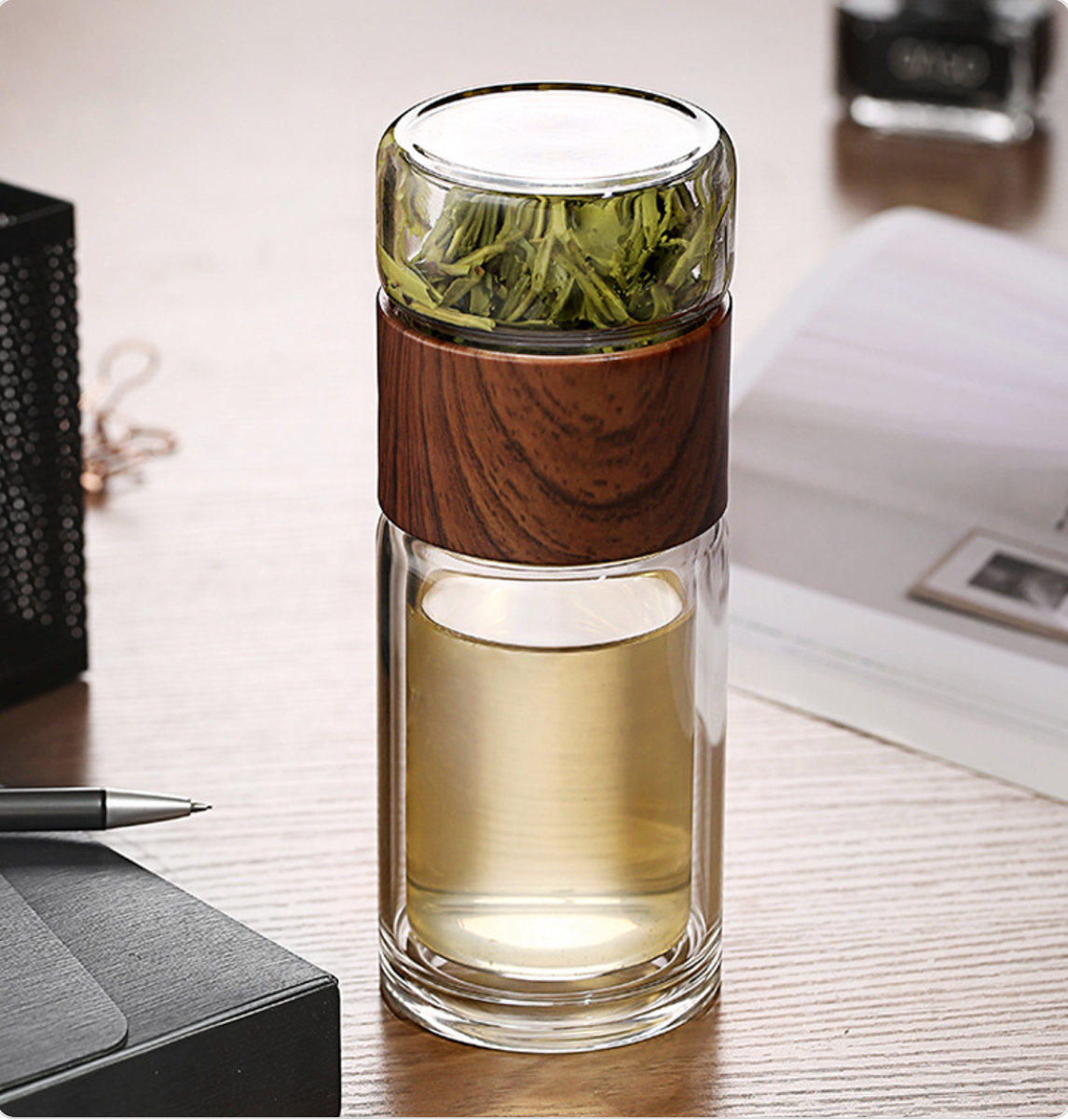Infuseur à thé en verre double paroi