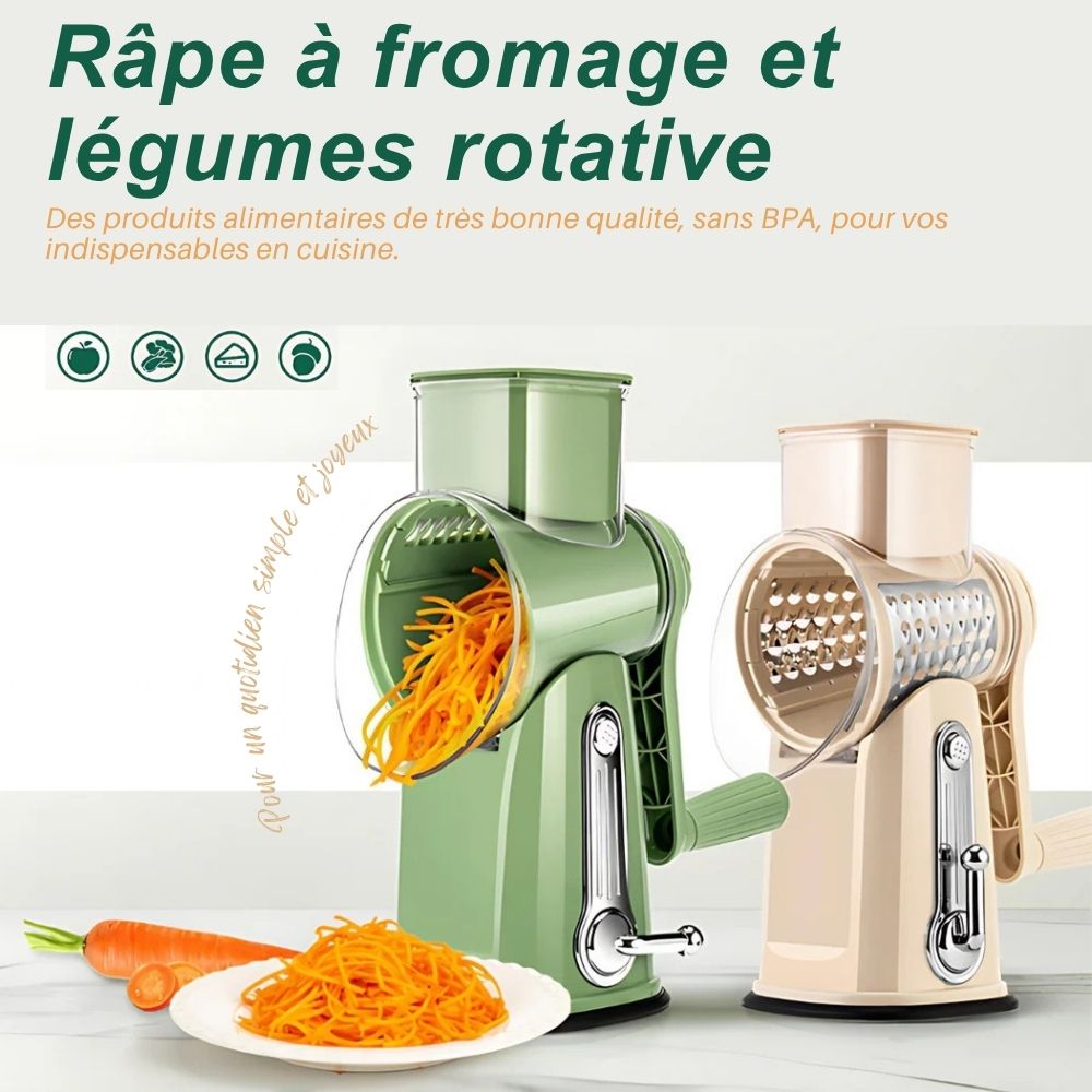 Râpe à fromage - Rotative Inox - cuisine inspirante
