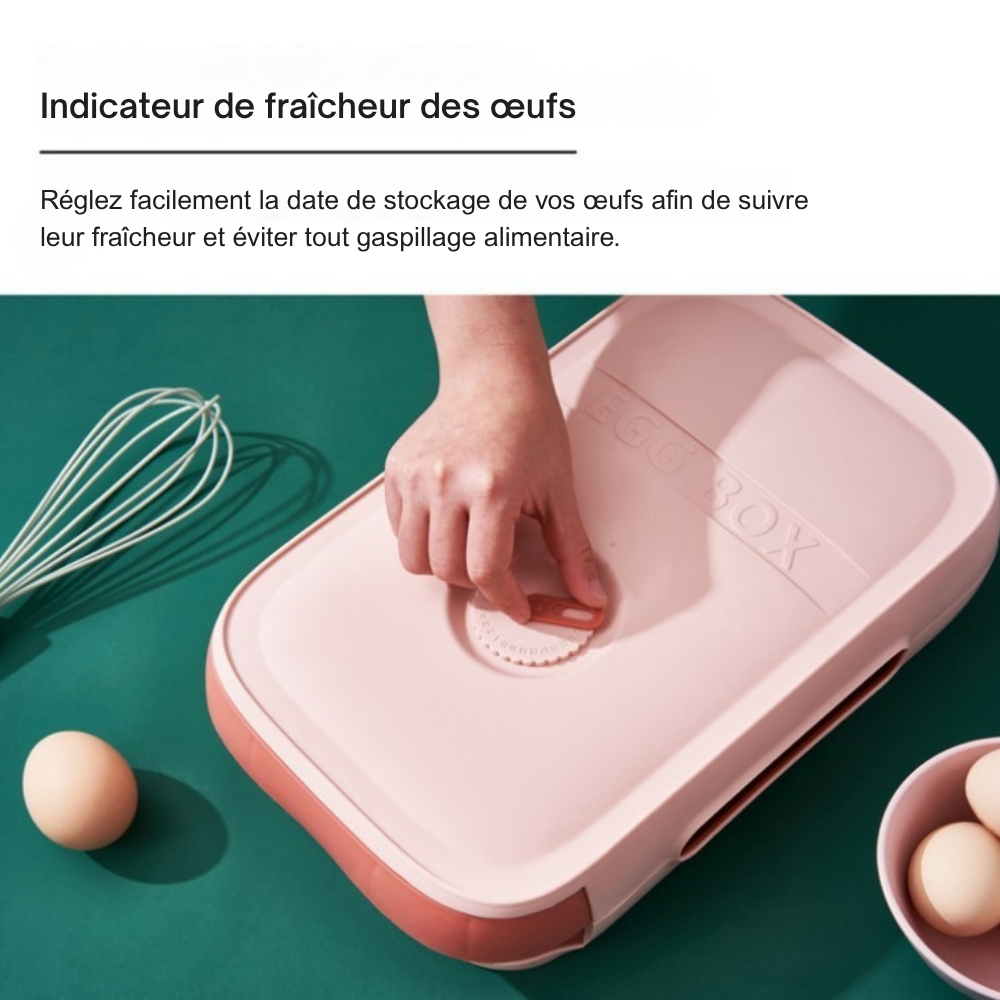 Boîte à oeufs tiroir empilable