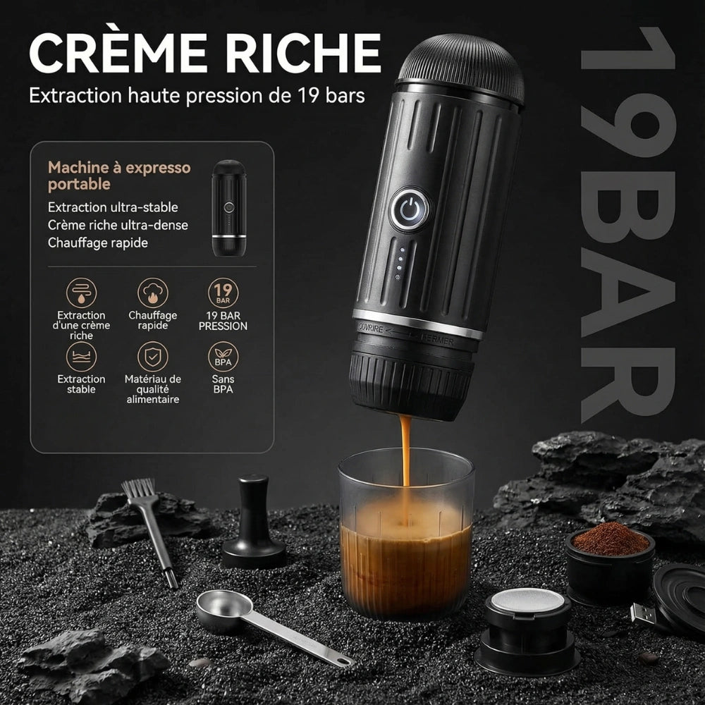 Machine à café expresso portable sans fil - cuisine inspirante
