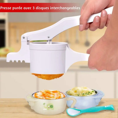 Presse purée – 3 disques interchangeables - cuisine inspirante