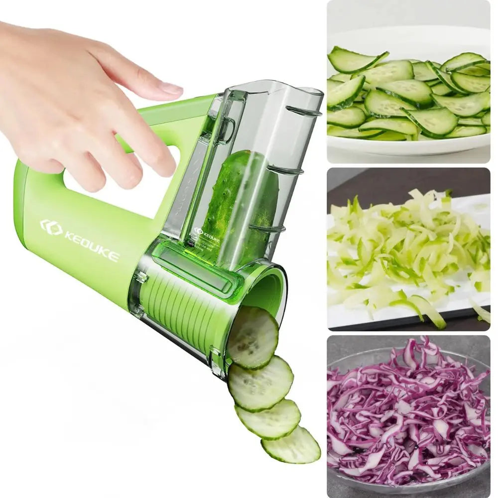 Râpe à légumes électrique - Vert - cuisine inspirante