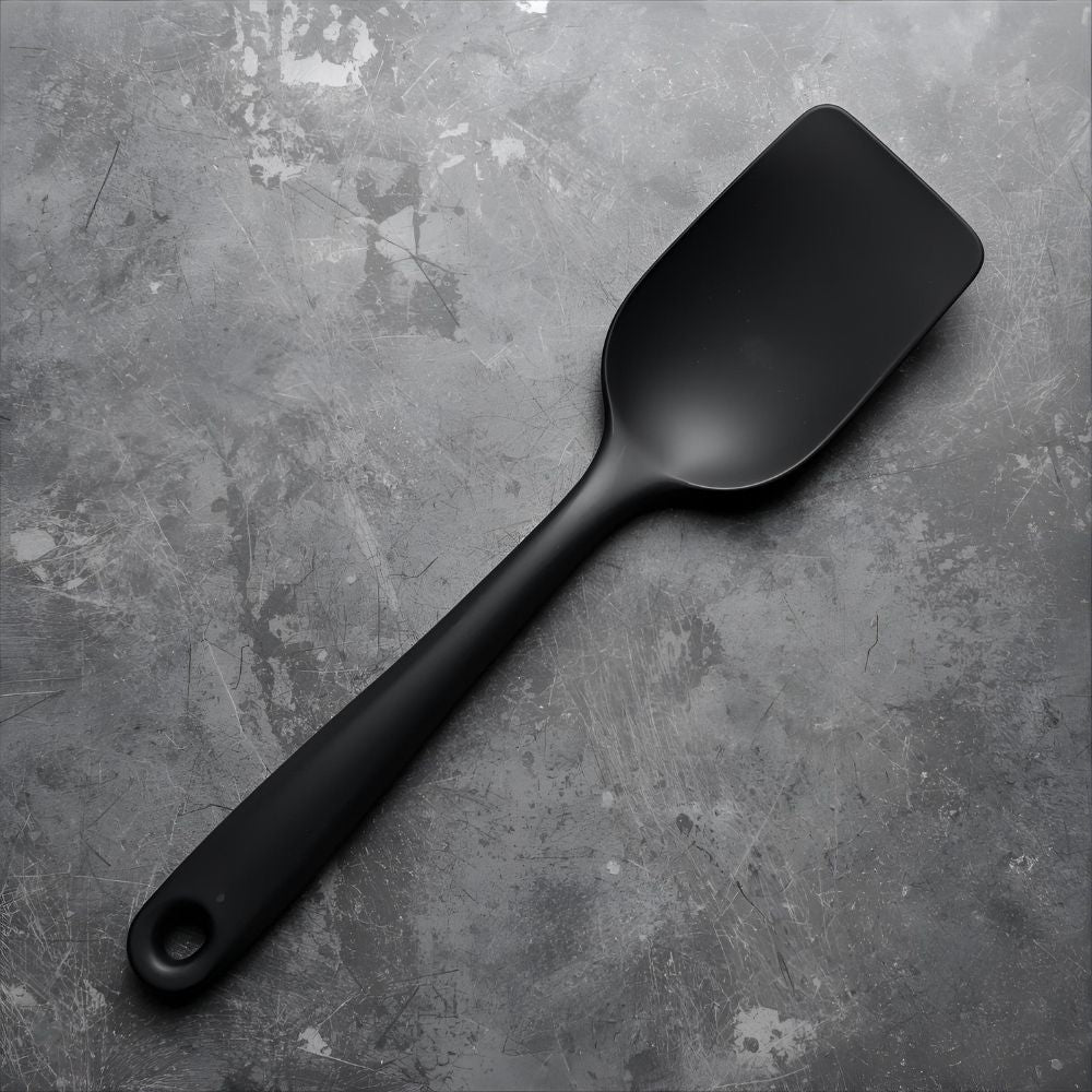 Spatule en silicone noir - cuisine inspirante