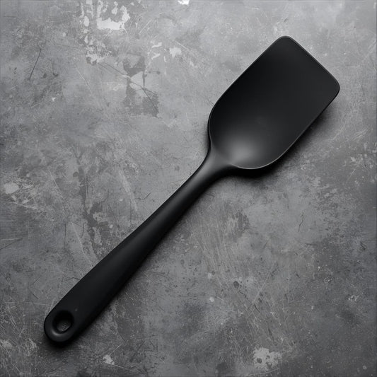 Spatule en silicone noir - cuisine inspirante