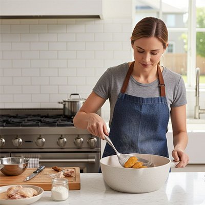 Ecumoire manche long - cuisine inspirante