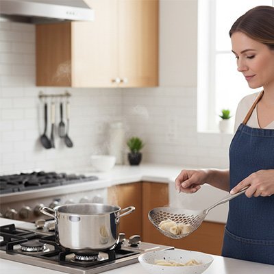 Ecumoire manche long - cuisine inspirante
