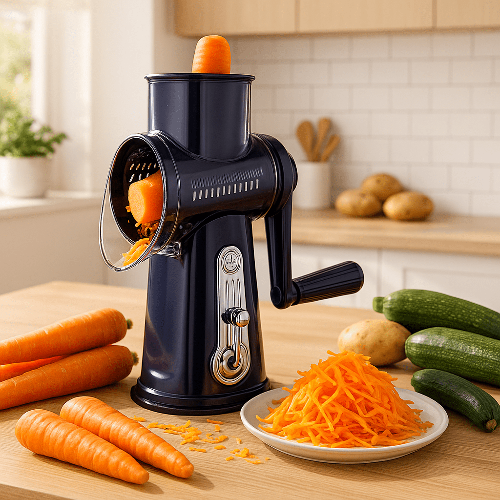 Râpe à fromage - Rotative Inox - cuisine inspirante