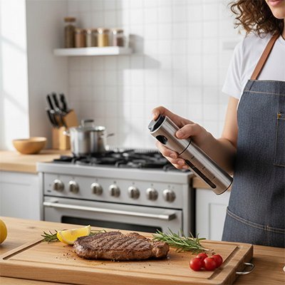 Huile en spray | Inox - cuisine inspirante