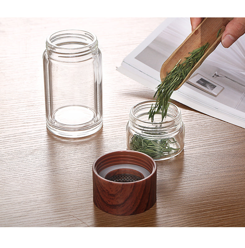 Infuseur à thé en verre double paroi