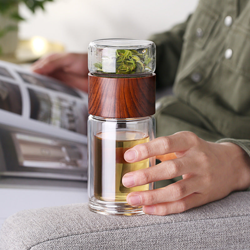 Infuseur à thé en verre double paroi