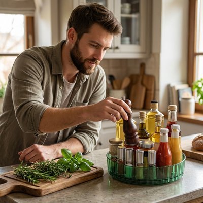Plateau tournant | Base antidérapante - cuisine inspirante