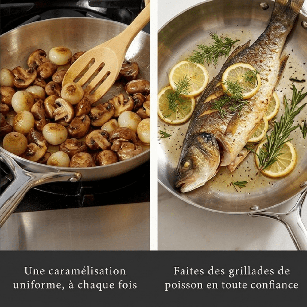 Poêle inox | Clads - cuisine inspirante