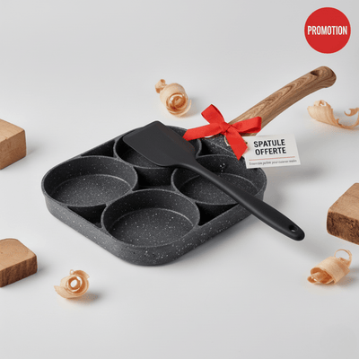 POELE A PANCAKE ANTIADHÉSIVE - 4 COMPARTIMENTS - cuisine inspirante