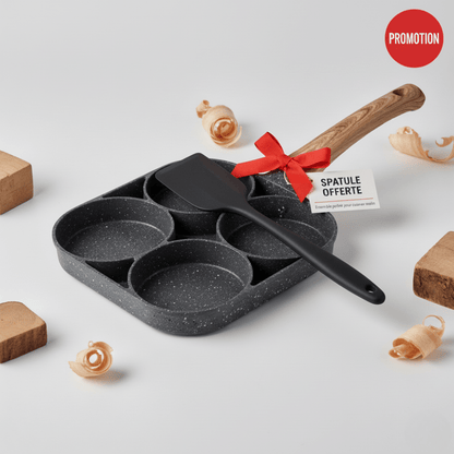 POELE A PANCAKE ANTIADHÉSIVE - 4 COMPARTIMENTS - cuisine inspirante