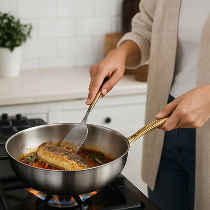 POELE ACIER ANTIADHÉSIVE ROBUSTE - cuisine inspirante