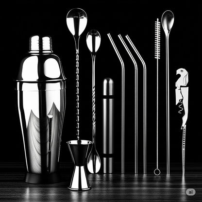 préparer cocktail shaker