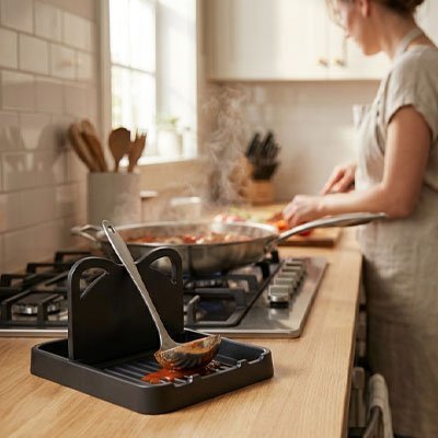 Repose cuillère | Pratique et Anti - taches - cuisine inspirante