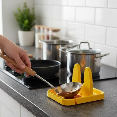 Repose cuillère et couvercle - cuisine inspirante
