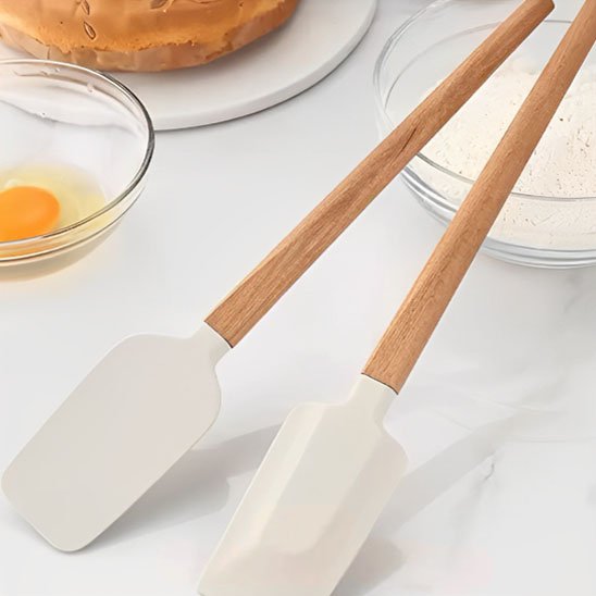 Spatule silicone - Manche long - cuisine inspirante