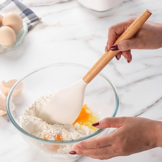 Spatule silicone - Manche long - cuisine inspirante