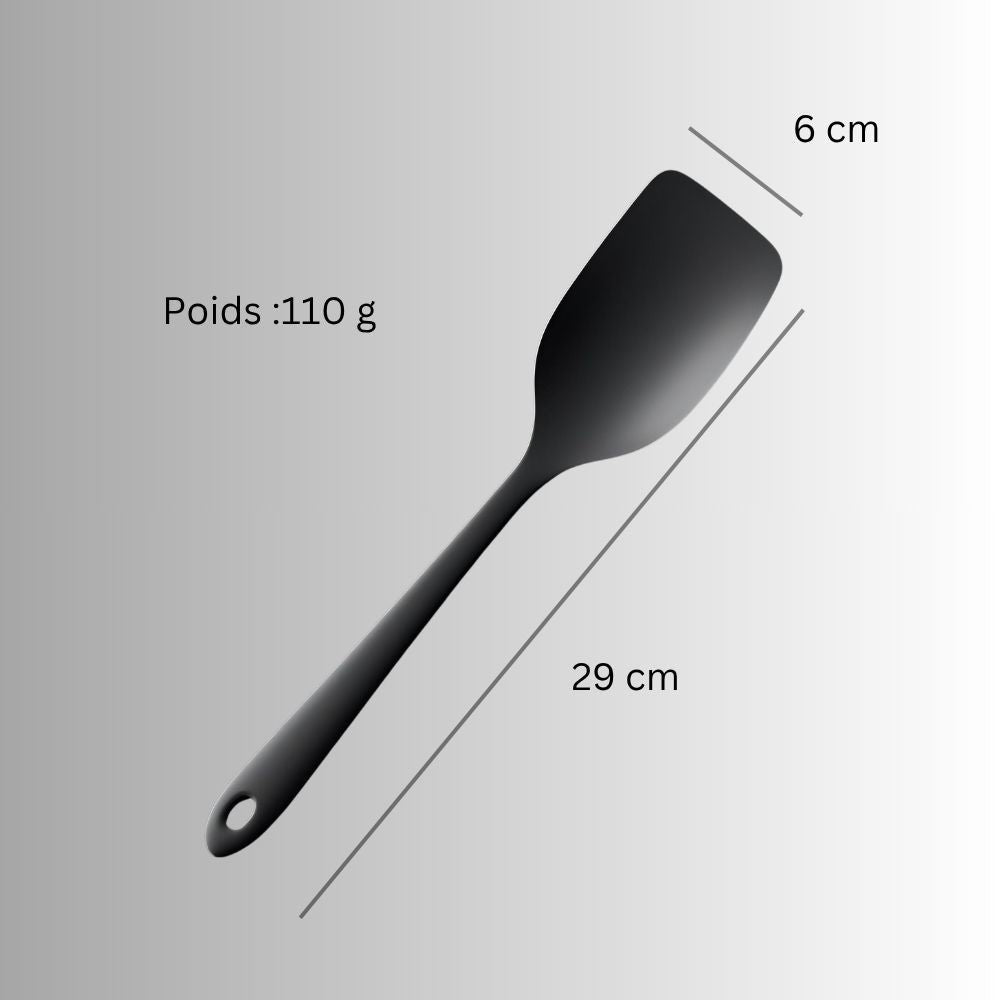 Spatule en silicone noir - cuisine inspirante