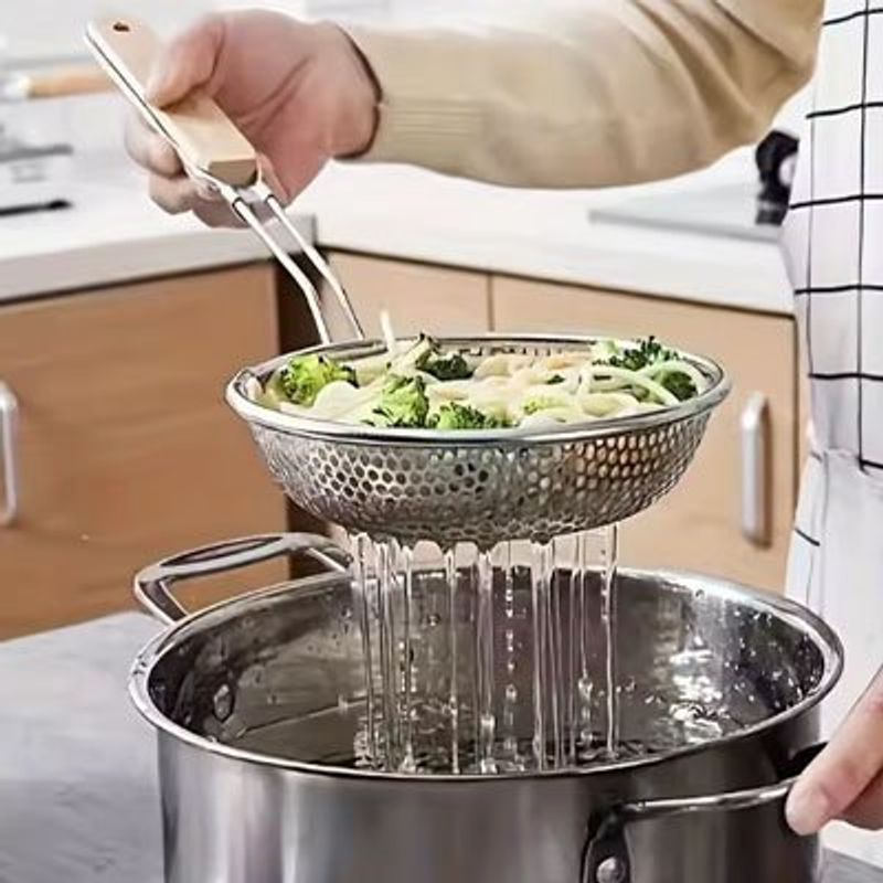 Ecumoire inox Healthy Drain, préparation culinaire facile