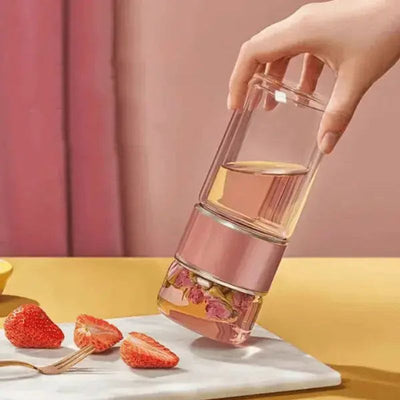 Infuseur à thé en verre double paroi