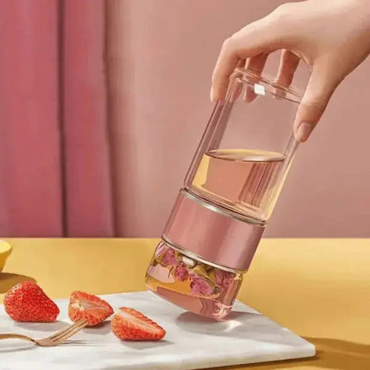 Infuseur à thé en verre double paroi