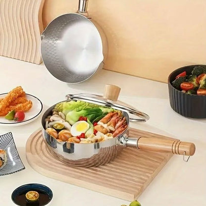 Casserole inox antiadhésive, préparation culinaire facile