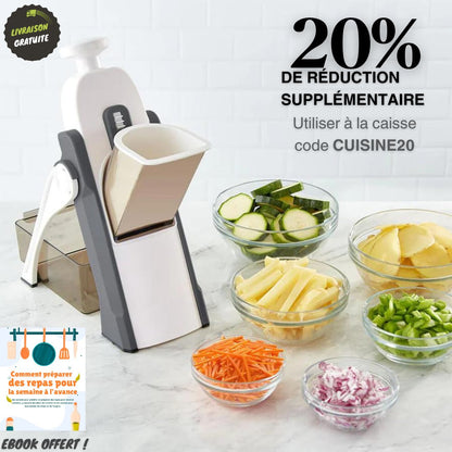 SafeCut™ - Mandoline Multifonction - Cuisine Inspirante